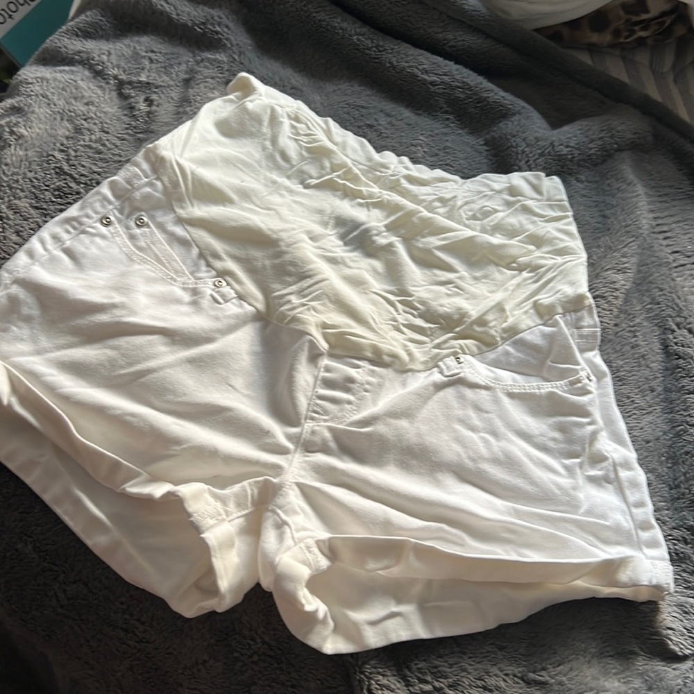 Planned Motherhood Maternity Over Bump Folded Hem Comfy Summer Pregnancy Shorts